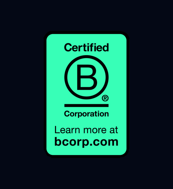 Certified B Corp LM Logo_black on electric aqua