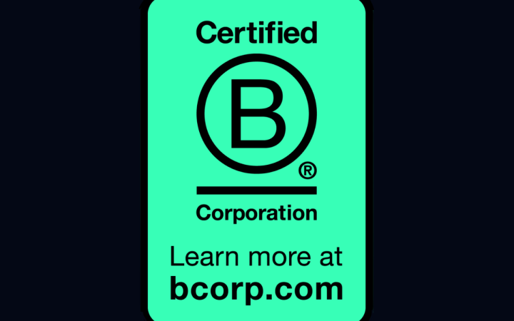 Certified B Corp LM Logo_black on electric aqua